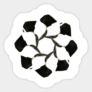 Black and white mandala Sticker